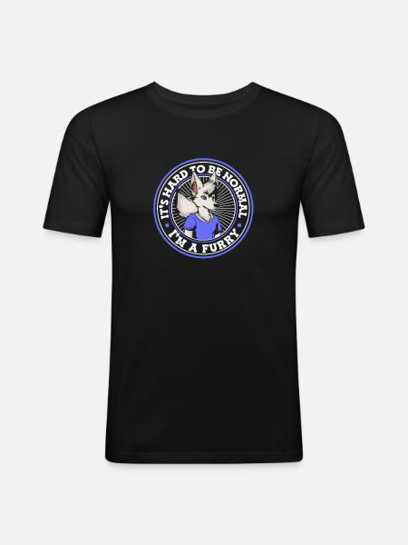 Furry Fandom Fursuits Fox - Men's Slim Fit T-Shirt - black