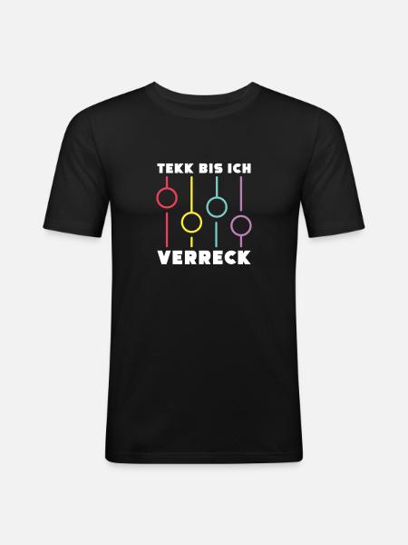 Techno Raver Hardtekk - Men's Slim Fit T-Shirt - black