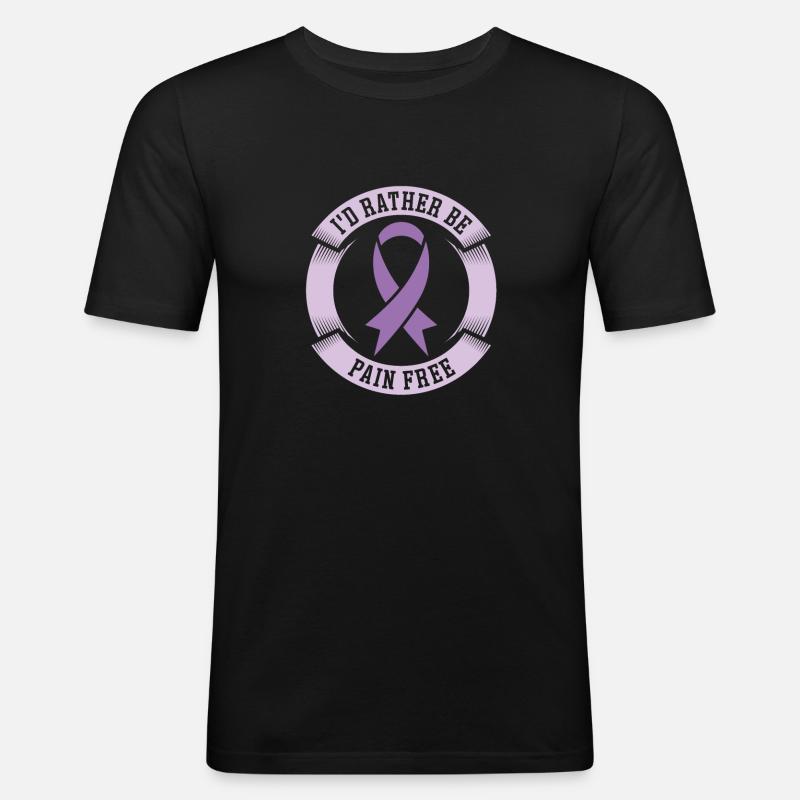 Fibromyalgie Rheuma - Männer Slim Fit T-Shirt - Schwarz