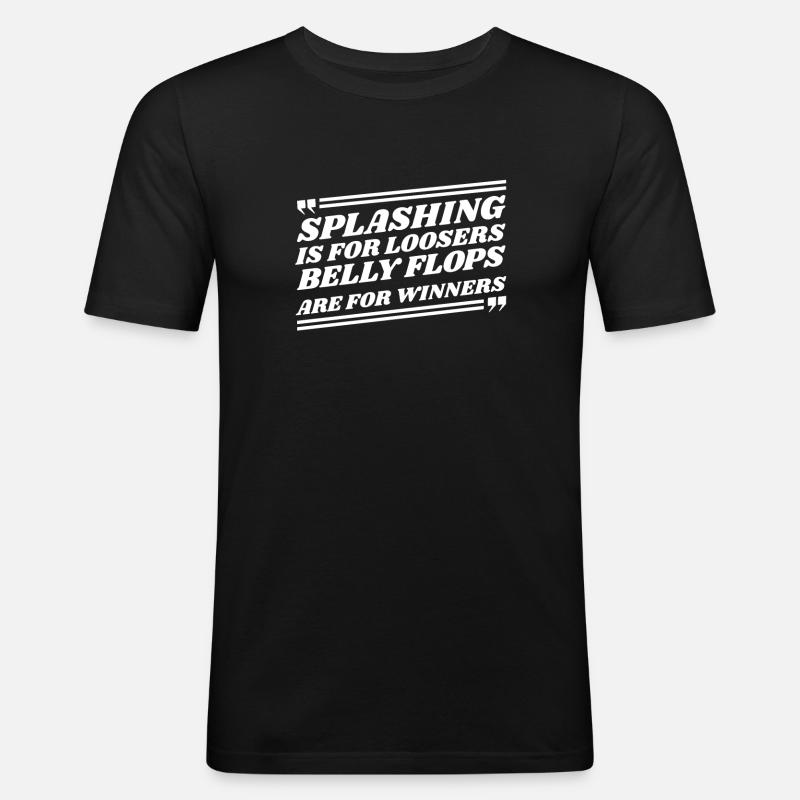 Plongée Plongée Plongée Pulvérisation - T-shirt près du corps Homme - noir