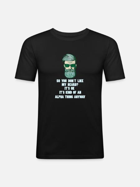 Beard full beard - Men's Slim Fit T-Shirt - black