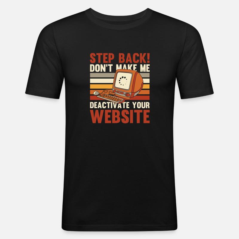 Web Entwickler Webdeveloper Witzig - Männer Slim Fit T-Shirt - Schwarz