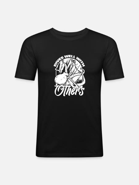Plongeurs Plongée commerciale - T-shirt près du corps Homme - noir