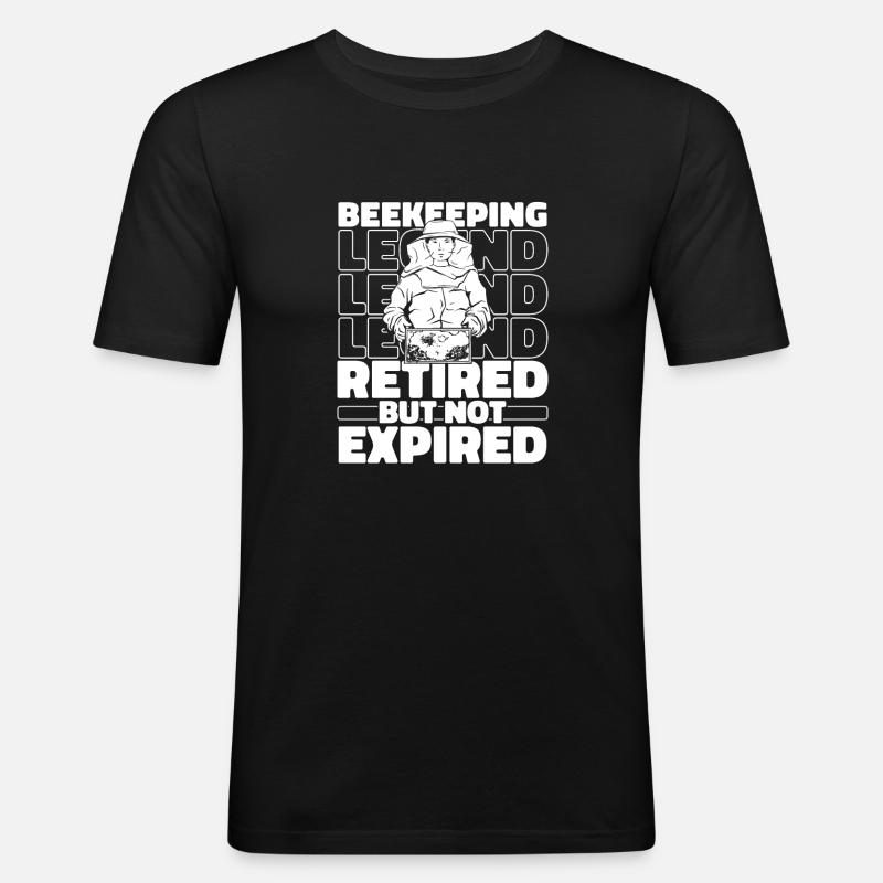 Retired beekeeper beekeeper - Men's Slim Fit T-Shirt - black
