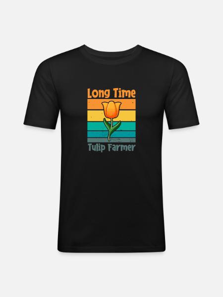 Tulip farmer - Men's Slim Fit T-Shirt - black