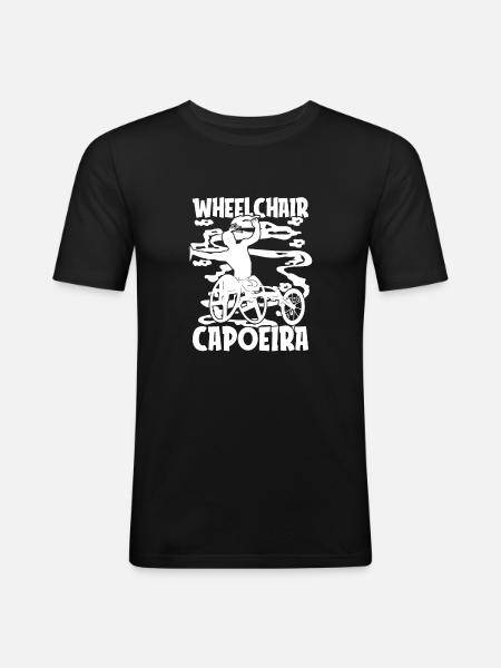Capoeira Martial Dance Wheelchair - Men's Slim Fit T-Shirt - black
