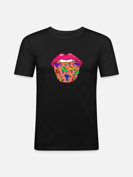 Roller Skates Roller Skating Cool - Men's Slim Fit T-Shirt - black
