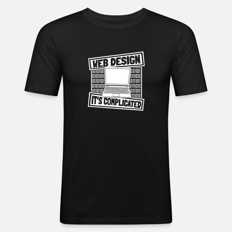 Web Entwickler Webdeveloper - Männer Slim Fit T-Shirt - Schwarz