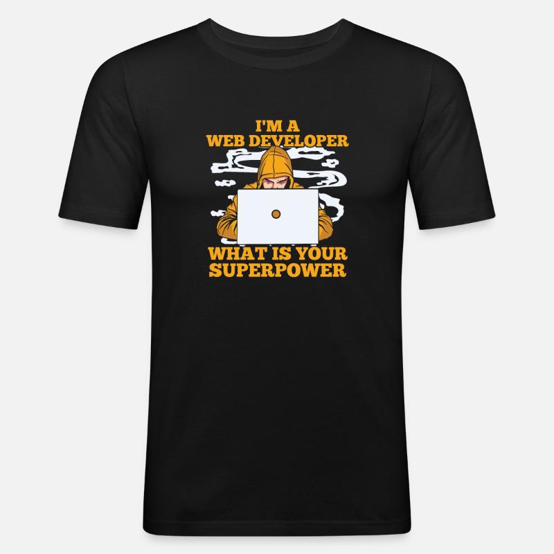 Web Entwickler Webdeveloper Zool - Männer Slim Fit T-Shirt - Schwarz
