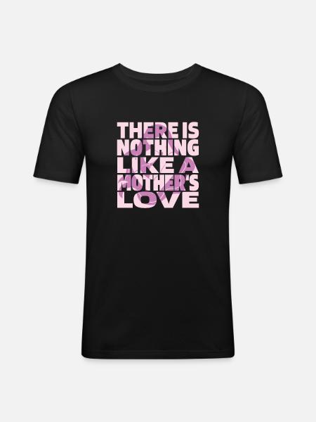 Mom Mutter Liebe - Männer Slim Fit T-Shirt - Schwarz