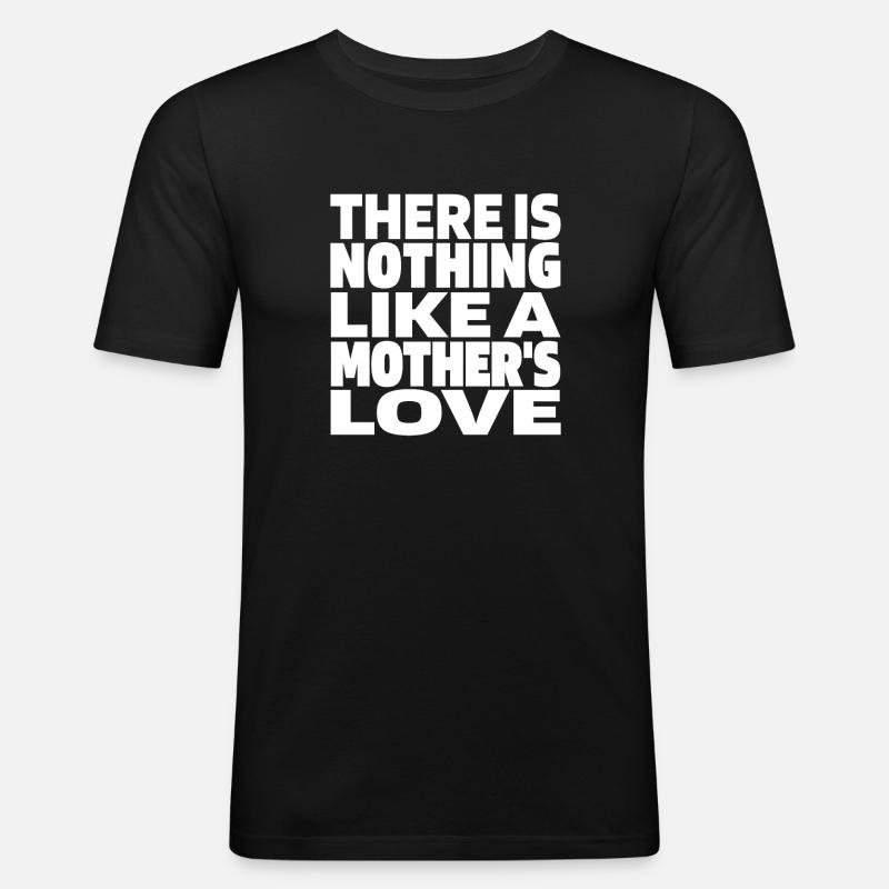 Mom Mutter Liebe - Männer Slim Fit T-Shirt - Schwarz