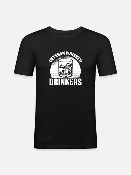 Whisky Whiskey - Men's Slim Fit T-Shirt - black