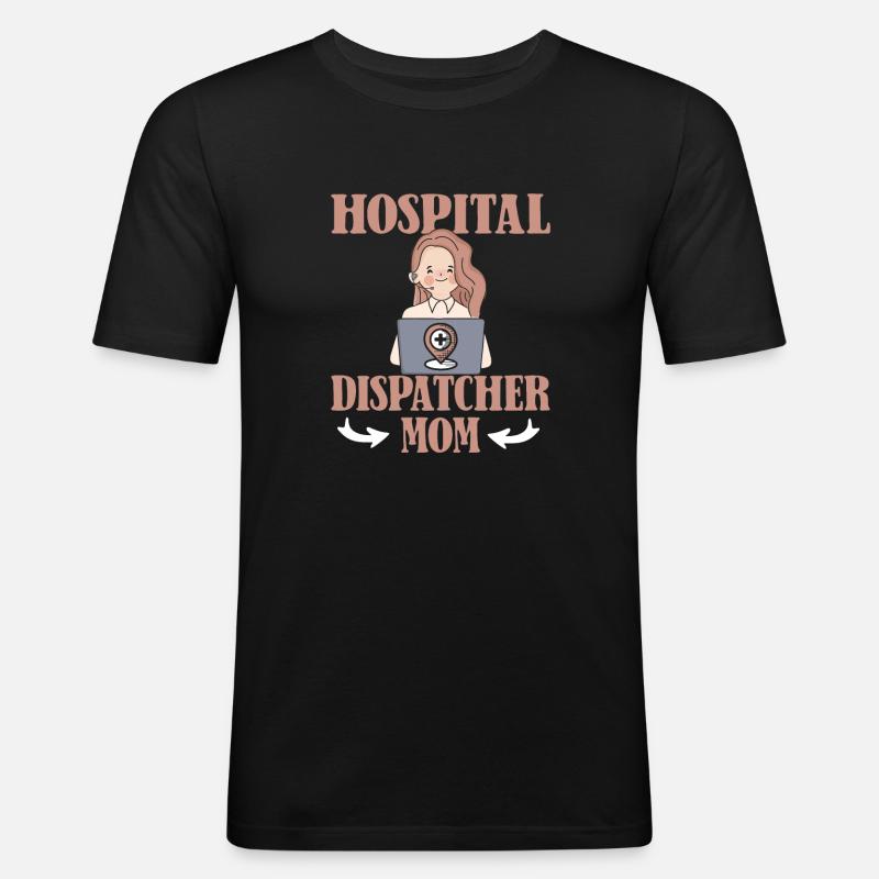 Notruf Leitstelle Einsatzzentrale Mutter - Männer Slim Fit T-Shirt - Schwarz