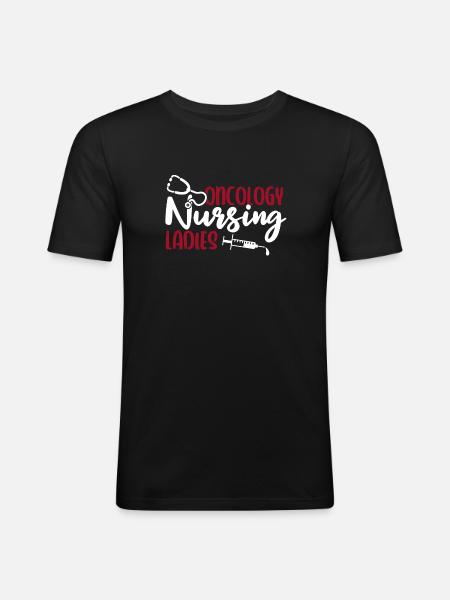 Nurse Lady - Men's Slim Fit T-Shirt - black