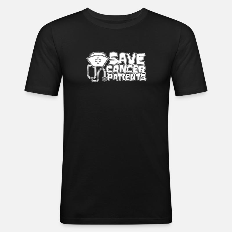 Krankenschwester Krebs - Männer Slim Fit T-Shirt - Schwarz