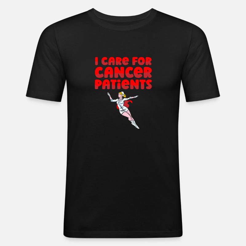 Krankenschwester Geduldig - Männer Slim Fit T-Shirt - Schwarz