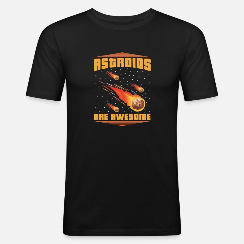 Dérivation astroïde de l’espace spatial - T-shirt près du corps Homme - noir