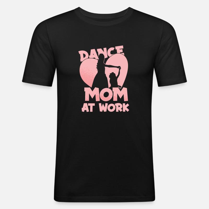 Mom Mutter Liebe Tanz Mutter - Männer Slim Fit T-Shirt - Schwarz