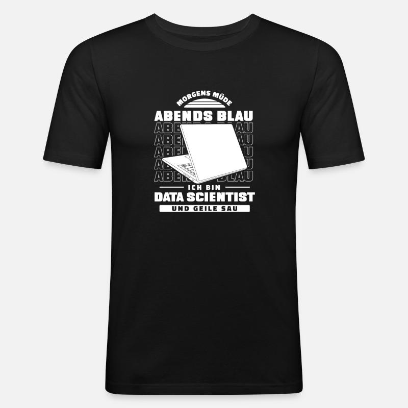 Data Science Data Analyst - Männer Slim Fit T-Shirt - Schwarz