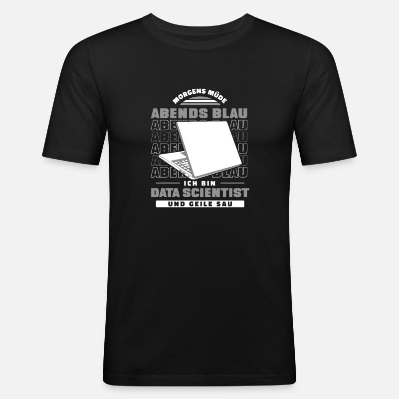 Data Science Data Analyst - Männer Slim Fit T-Shirt - Schwarz