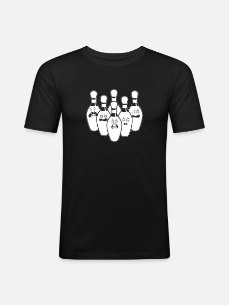 Bowling Bowling Bowler Drôle - T-shirt près du corps Homme - noir