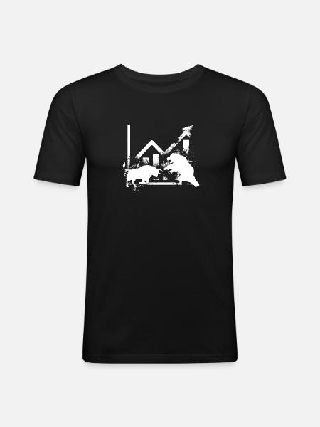 Day Trading Day Trader - Men's Slim Fit T-Shirt - black