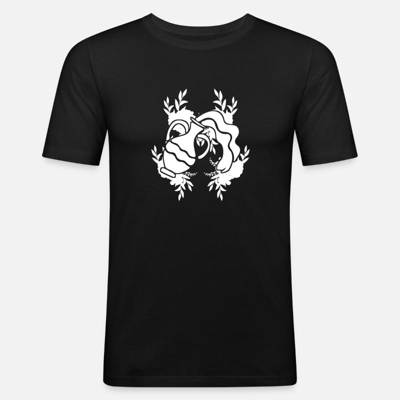 Wassermann Symbol - Männer Slim Fit T-Shirt - Schwarz