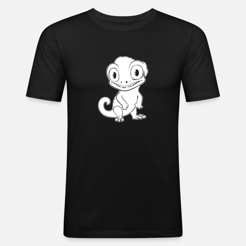 Chameleon Chameleon Smile - Men's Slim Fit T-Shirt - black