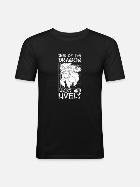 Year of the Dragon 2024 - Men's Slim Fit T-Shirt - black