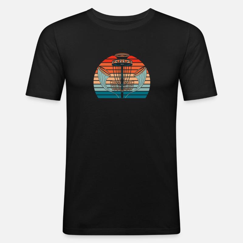Frisbee Golf Disc Golf - Männer Slim Fit T-Shirt - Schwarz