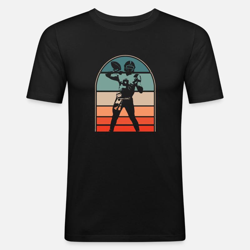 Fútbol americano - Camiseta ajustada hombre - negro
