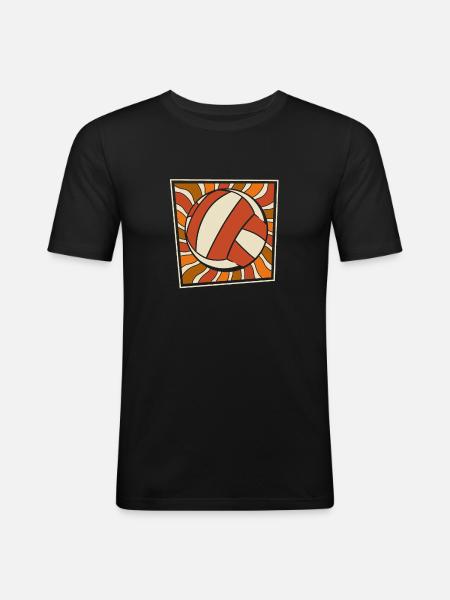 Volleyball Volleyballer - Männer Slim Fit T-Shirt - Schwarz