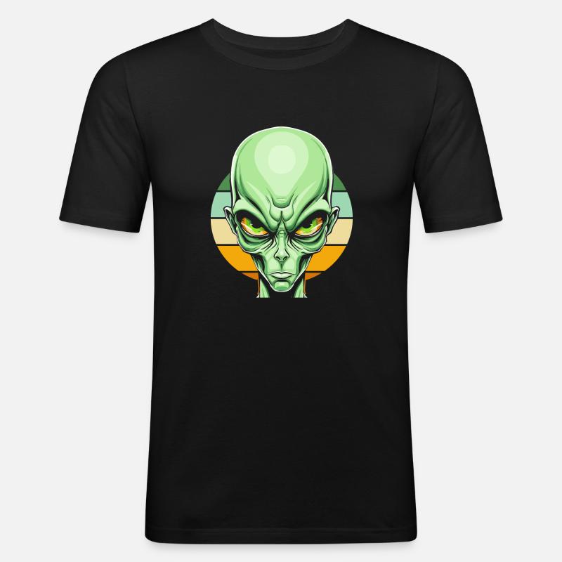 Alien Außerirdischer - Men's Slim Fit T-Shirt - black