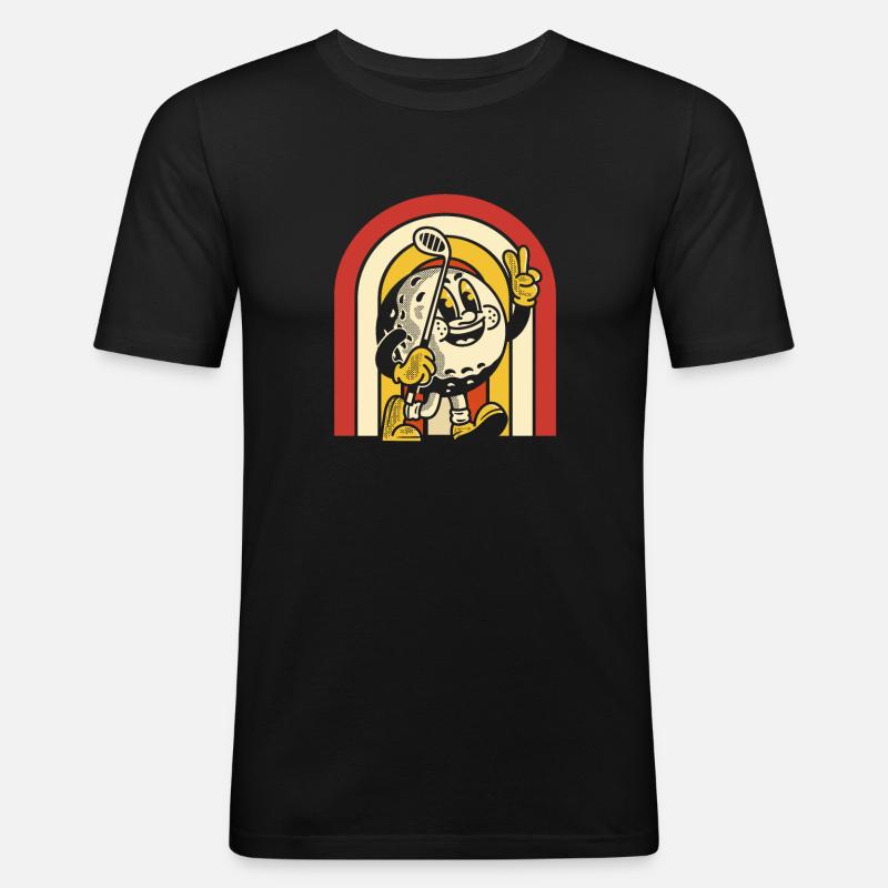 Golf Golfeurs Golfeurs - T-shirt près du corps Homme - noir