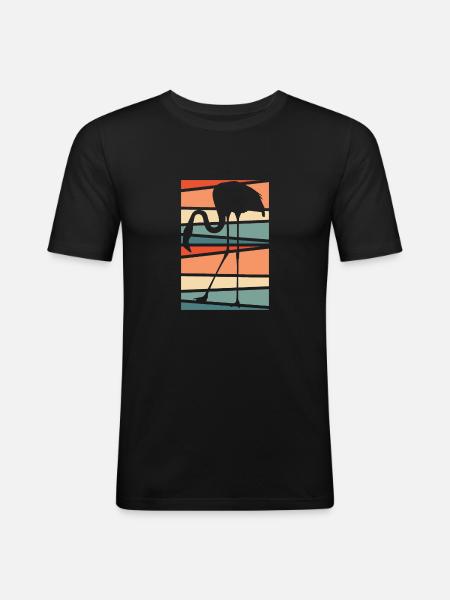 Flamingo - Men's Slim Fit T-Shirt - black