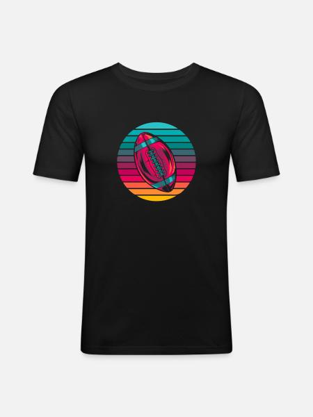 American football - Men's Slim Fit T-Shirt - black