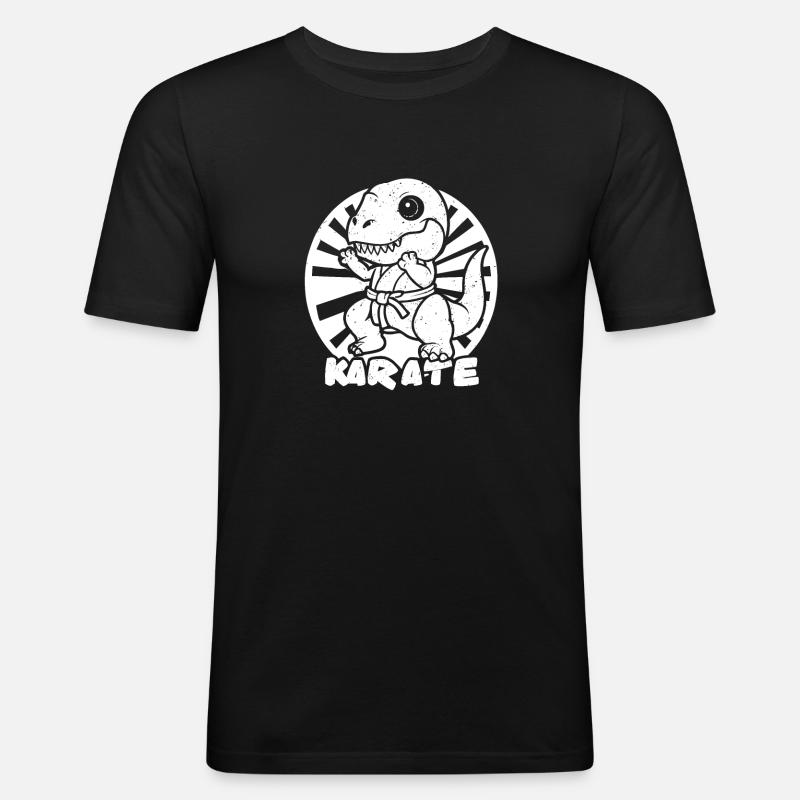 Karate - Männer Slim Fit T-Shirt - Schwarz