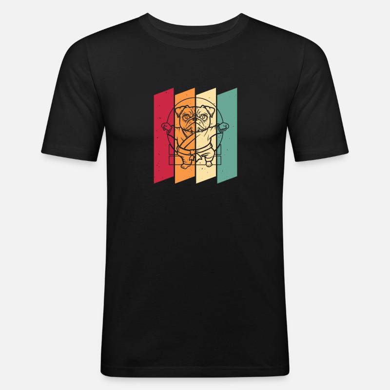 Karate - Männer Slim Fit T-Shirt - Schwarz