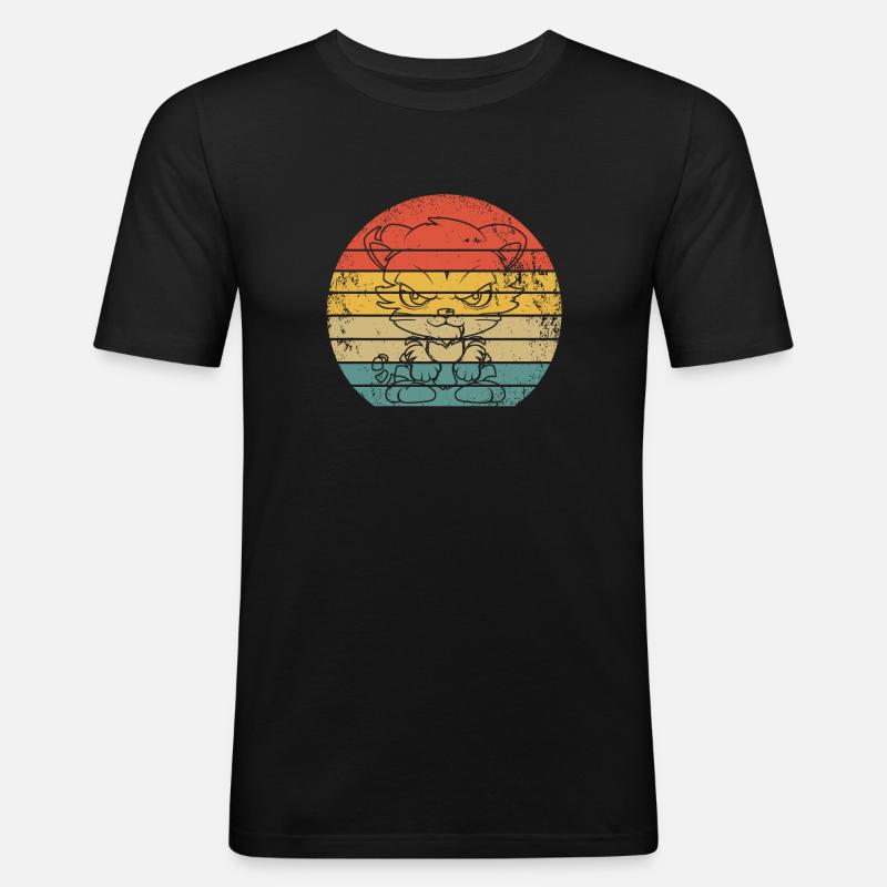 Tiger - Männer Slim Fit T-Shirt - Schwarz