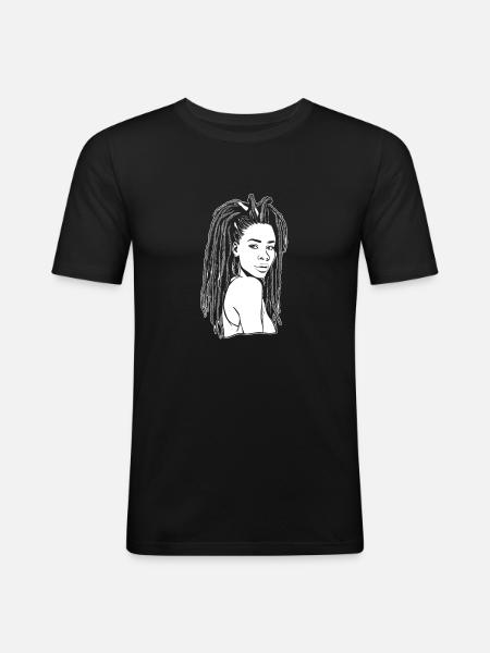 Rasta Haar Dreadlocks Dreadlocks Dreads - Mannen slim fit T-shirt - zwart