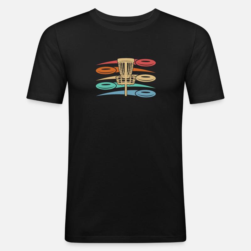 Frisbee Golf Disc Golf - Männer Slim Fit T-Shirt - Schwarz
