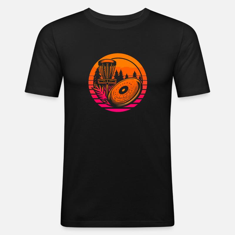 Frisbee Golf Disc Golf - Männer Slim Fit T-Shirt - Schwarz