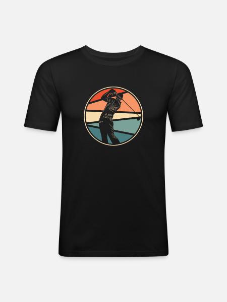 Golf Golfeurs Golfeurs - T-shirt près du corps Homme - noir