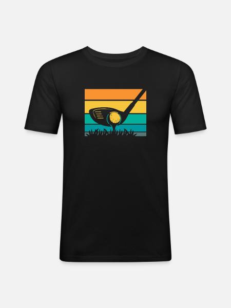 Golf Golfeurs Golfeurs - T-shirt près du corps Homme - noir