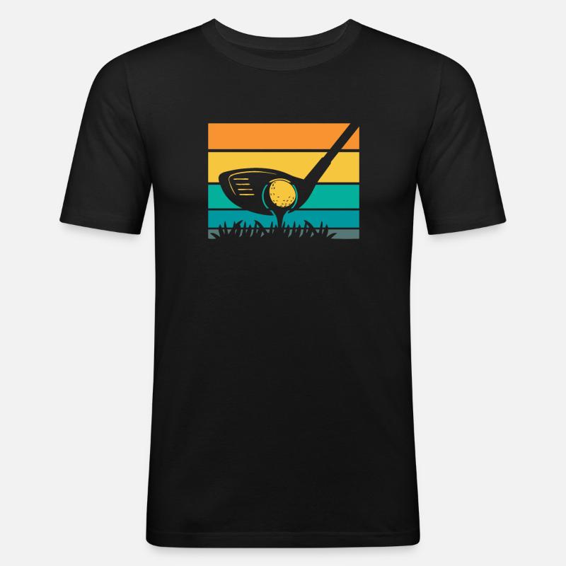 Golf Golfeurs Golfeurs - T-shirt près du corps Homme - noir