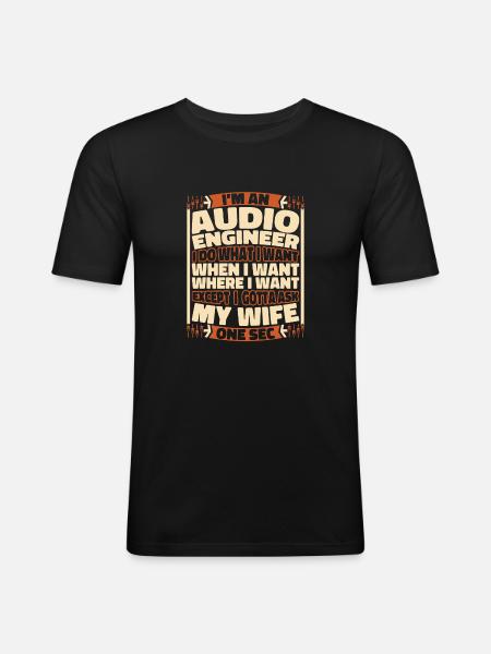 Sound Engineer Sound Engineer - Men's Slim Fit T-Shirt - black