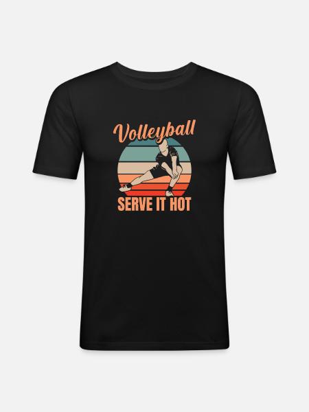 Volleyball Volleyballer - Men's Slim Fit T-Shirt - black