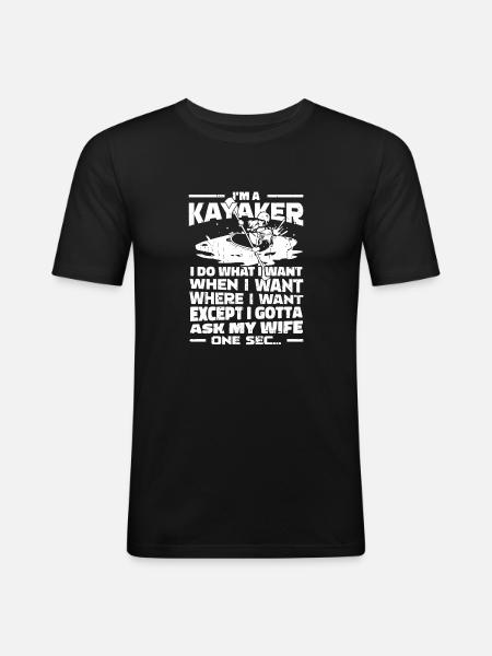 Kayaker Funny - Men's Slim Fit T-Shirt - black