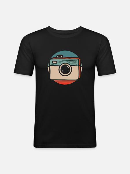 Photographer Photography Camera - Men's Slim Fit T-Shirt - black