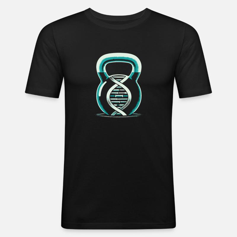 Kettlebell c’est dans mon ADN - T-shirt près du corps Homme - noir